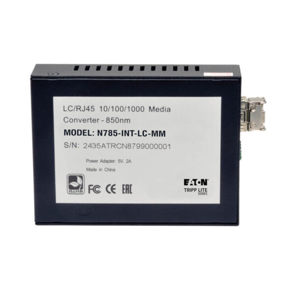 476bbf795bc0da183faf0289573527e0 Tripp Lite series Gigabit Multimode Fiber to Ethernet Media Converter, 10/100/1000 LC, International Power Supply, 850 nm, 550M (1804.46 ft.)