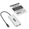 477e5d555f6170633b7ef1e71fe4cd8b Tripp Lite series Dual-Monitor Thunderbolt 3 to HDMI Adapter (M/2xF) - 4K 60 Hz, 4:4:4, Silver