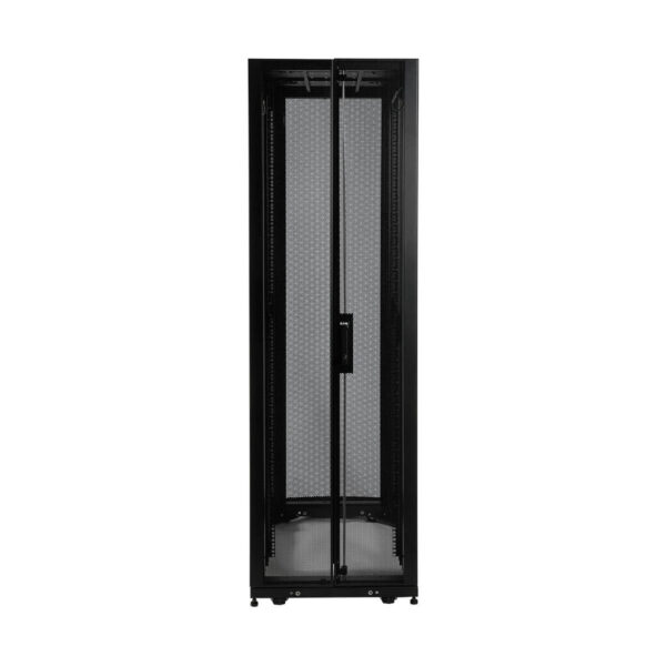 Tripp Lite series 42U SmartRack Shallow-Depth Rack Enclosure Cabinet, Threaded 10-32 Mounting Holes with doors & side panels