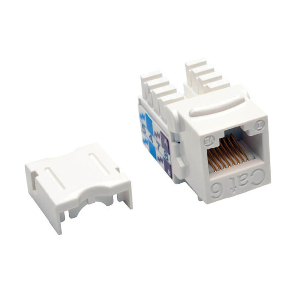 Tripp Lite series Cat6/Cat5e 110 Style Punch Down Keystone Jack - White, 25-Pack, TAA