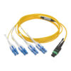 483d4500889d8b3a9bce4b497ef44d50-2 Tripp Lite series MTP/MPO (APC) to 4xLC (UPC) Singlemode Breakout Patch Cable, 40/100 GbE, QSFP+ 40GBASE-PLR4, Plenum, Yellow, 1 m (3.3 ft.)