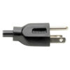 484d2e6b55e4423517a3e24c846cec82 Tripp Lite series Computer Power Cord, NEMA 5-15P to Left-Angle C13 - 10A, 125V, 18 AWG, 6 ft. (1.83 m), Black