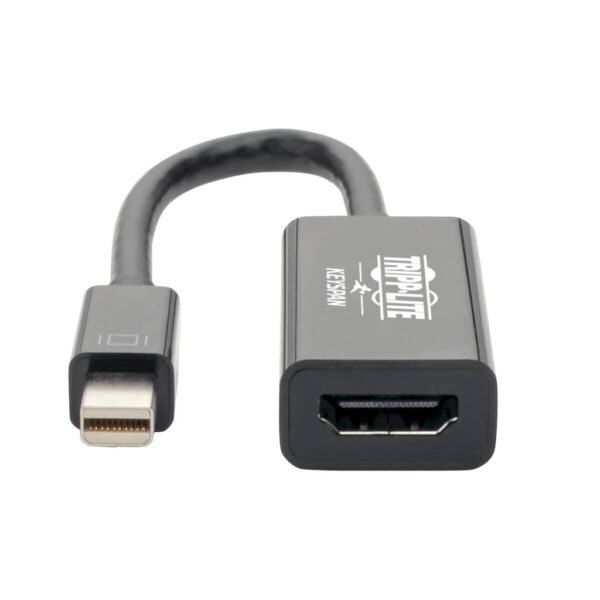 Tripp Lite series Keyspan Mini DisplayPort to HDMI Active Adapter/Video Converter (M/F) - 4K 60 Hz, DP 1.2, HDCP 2.2, Black, 6 in.