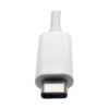 Tripp Lite series USB-C to HDMI Adapter with USB 3.x (5Gbps) Hub Port and PD Charging, HDCP, White