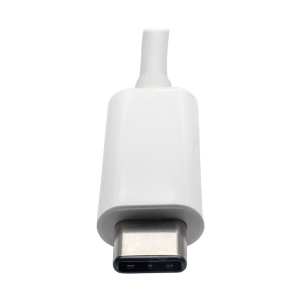 Tripp Lite series USB-C to HDMI Adapter with USB 3.x (5Gbps) Hub Port and PD Charging, HDCP, White