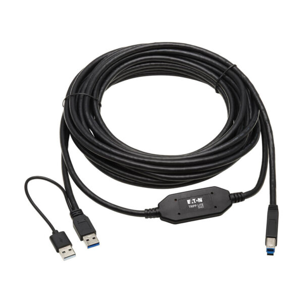 48f4fca39a35987cf4b60cfd81b96e79 Tripp Lite series USB 3.0 SuperSpeed Active Repeater Cable (A to B M/M), 25 ft. (7.6 m)