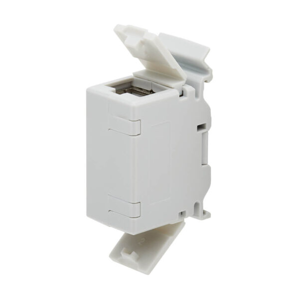 Tripp Lite series Cat6a Shielded In-Line DIN-Rail Mountable Snap-In Coupler (RJ45 F/F), TAA