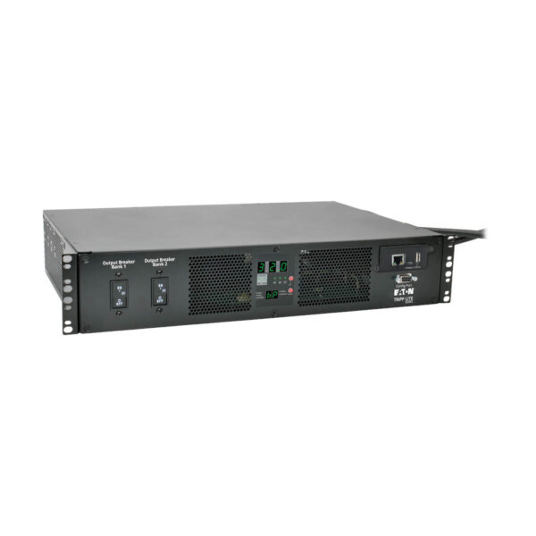 Tripp Lite series 7.7kW Single-Phase Switched Automatic Transfer Switch PDU, Two 200-240V IEC309 32A Blue Inputs, 16-C13 2-C19 Outlets, 2U, TAA