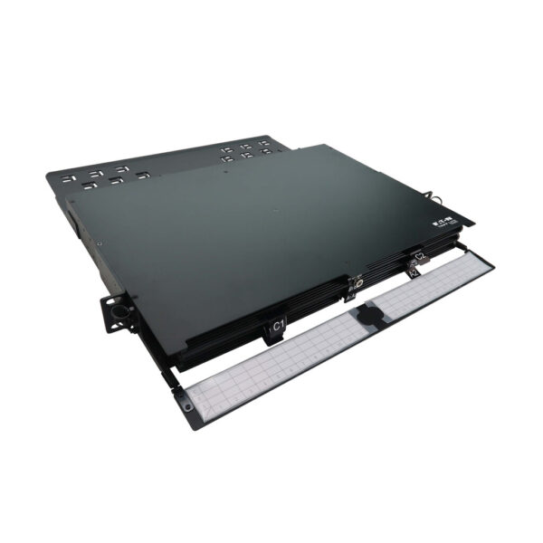 Tripp Lite series High-Density Panel Fiber Splice Enclosure - 6 Splicing Cassettes, 144 LC/UPC SM 0.9 mm, 1.5 m Pigtail, 1U Rack