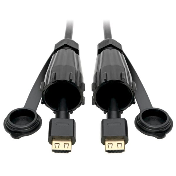 49784b3e84a7edddfbde35a9cfa63c1c Tripp Lite series High-Speed HDMI Cable (M/M) - 4K 60 Hz, HDR, Industrial, IP68, Hooded Connectors, Black, 12 ft.