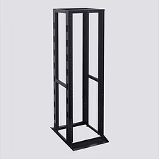 7' 45U 4-Post Rack, Steel, Adjustable,  #12-24 Threaded Mounting Holes