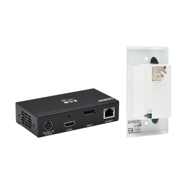 4a530e8b718beb1320dd88ee6a8872b5 Tripp Lite DisplayPort to HDMI over Cat6 Extender Kit, Box Transmitter/Wall Plate Receiver, 4K 60 Hz, PoC, HDCP 2.2, 230 ft., TAA - B127A-1A1-BDFH