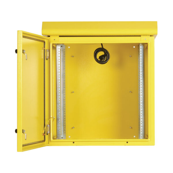 Tripp Lite series SmartRack Industrial Enclosure - NEMA 3R, Wall Mount, Metal, Locking, Fan With Thermal Switch, 23 in. Depth, 12U, Yellow