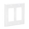 Tripp Lite series Double-Gang Faceplate, Decora Style - Vertical, White, TAA
