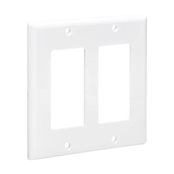 Tripp Lite series Double-Gang Faceplate, Decora Style - Vertical, White, TAA