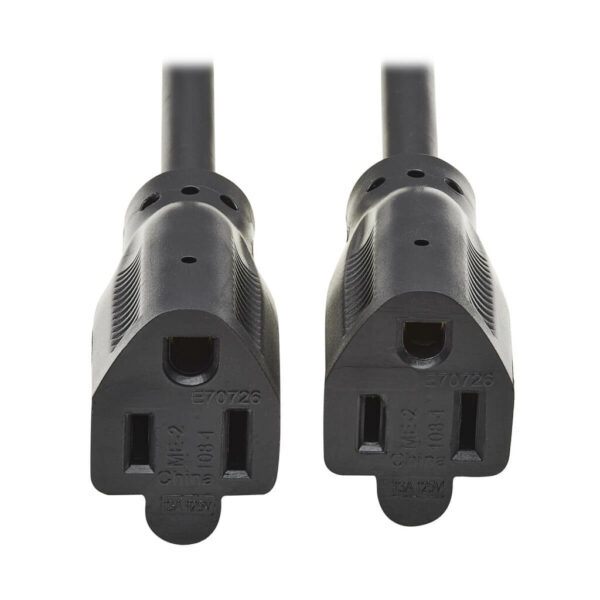 Tripp Lite series Power Cord Y Splitter, C14 to 2x NEMA 5-15R - 13A, 125V, 16 AWG, 18 in. (46 cm), Black