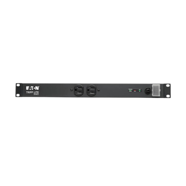 Tripp Lite series Isobar 12-Outlet Network Server Surge Protector, 15 ft. (4.57 m) Cord, 3840 Joules, Diagnostic LEDs, 1U Rackmount