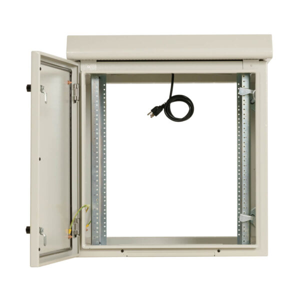 4b135a576562bd2847d87998ce9fce10 Tripp Lite series SmartRack Industrial Enclosure - NEMA 3R, Wall Mount, Metal, Locking, Hinged Back, Fan With Thermal Switch, 32 in. Depth, 12U, Gray