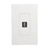 Tripp Lite series USB 2.0 All-in-One Keystone/Panel Mount Angled Coupler (F/F), Black