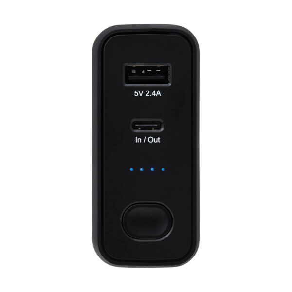4b42511e799ab504558ea20c1eba54de Tripp Lite series Portable 5000mAh 2-Port Mobile Power Bank and USB Battery Wall Charger Combo - Direct Plug, Black