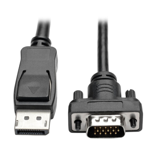 4b5293f652a873fb10dad8949e91e2a2 Tripp Lite series DisplayPort 1.2 to VGA Active Adapter Cable (DP with Latches to HD15 M/M), 3 ft. (0.9 m), TAA