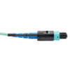 4b546be6655610bb0c6efbbf3287678c Tripp Lite series MTP/MPO Patch Cable with Push/Pull Tab Connectors, 100GBASE-SR10, CXP, 24 Fiber, 100Gb OM3 Plenum-rated - Aqua, 5M (16 ft.)