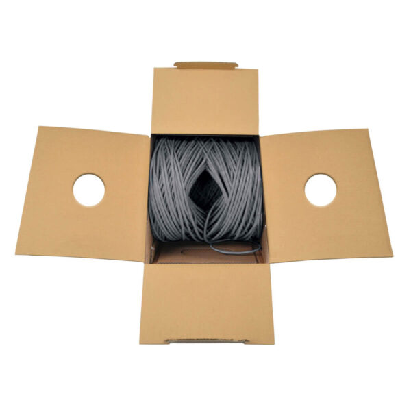 Tripp Lite series Cat6 Gigabit Solid Core UTP Bulk Ethernet Cable, CMP-LP 0.5A Plenum, 100W PoE/PoE++, Gray, 1000 ft. (304.8 m)