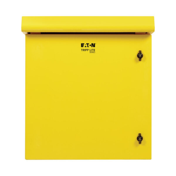 Tripp Lite series SmartRack Industrial Enclosure - NEMA 3R, Wall Mount, Metal, Locking, Fan With Thermal Switch, 23 in. Depth, 12U, Yellow