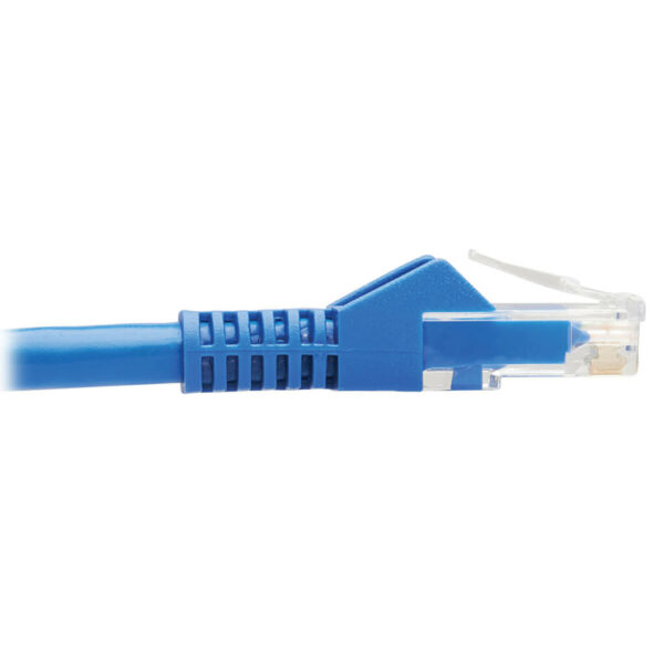 Tripp Lite series M12 X-Code Cat6 1G UTP CMR-LP Ethernet Cable (Right-Angle M12 M/RJ45 M), IP68, PoE, Blue, 1 m (3.3 ft.), TAA