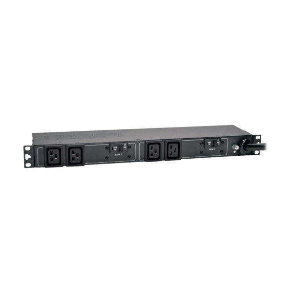 Tripp Lite series 7.7kW Single-Phase 200-240V Basic PDU, 4 C19 Outlets, IEC 309 32A Blue Input, 3.6 m Cord, 1U Rack-Mount