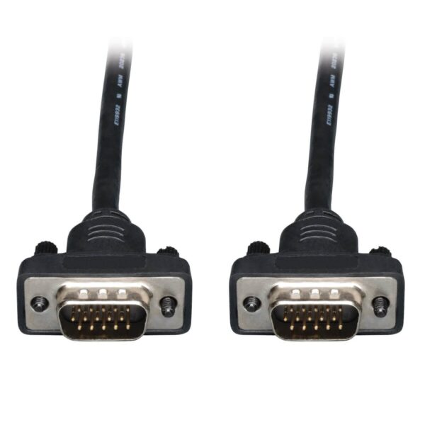 Tripp Lite series Low-Profile VGA High-Resolution RGB Coaxial Cable (HD15 M/M), 6 ft. (1.83 m)