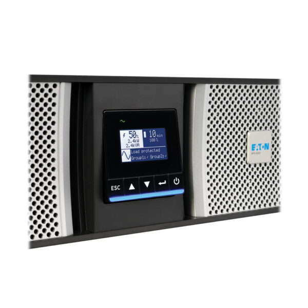 Eaton 9PX G2 5kVA 5kW 200-240V In, 120/240V Out Online UPS, L6-30P Input, 6x 5-20R, 1x L6-30R, 1x L14-30R, Network Card, 6U Rack/Tower - 9PX5KP1G2