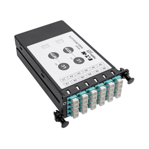 Tripp Lite series 40Gb to 10Gb Breakout Cassette - (x2) 12-Fiber OM4 MTP/MPO ( Male with Pins ) to (x12) LC