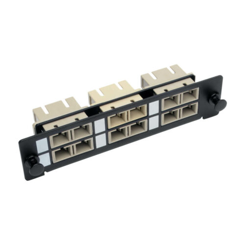 Tripp Lite series High-Density Fiber Adapter Panel (MMF/SMF), 6 SC Duplex Connectors, Black
