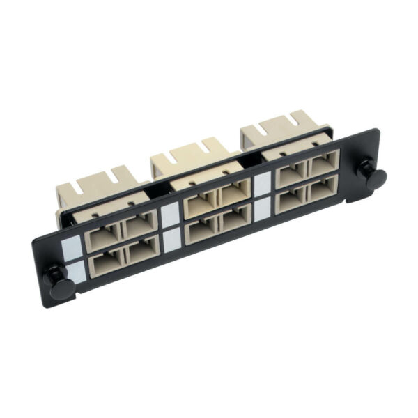 4cbe6b3a8e5fe80da0d508c15695049a Tripp Lite series High-Density Fiber Adapter Panel (MMF/SMF), 6 SC Duplex Connectors, Black