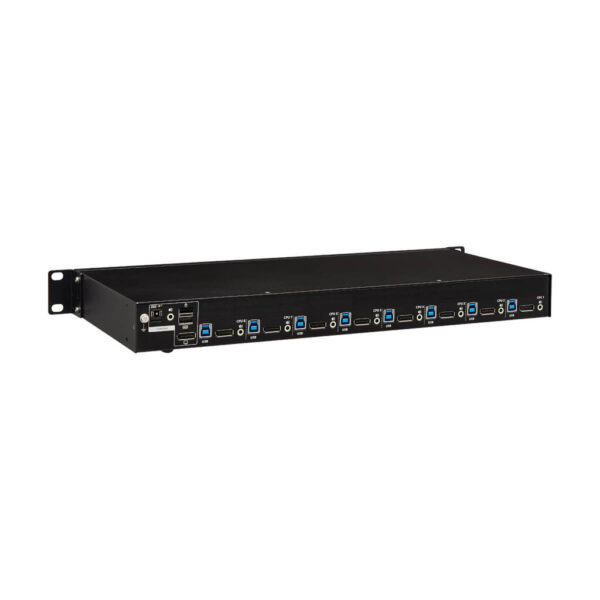 Tripp Lite series 8-Port DisplayPort/USB KVM Switch with Audio/Video and USB Peripheral Sharing, 4K 60 Hz, 1U Rack-Mount, TAA