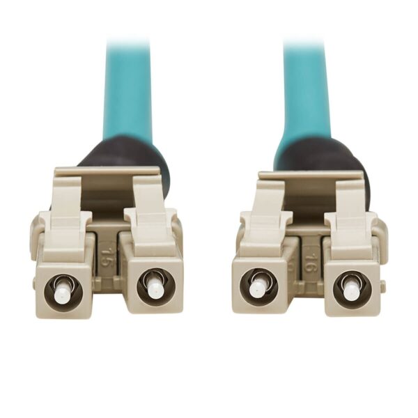 Tripp Lite series 10Gb Rigid Industrial Duplex Multimode 50/125 OM3 Fiber Patch Cable (LC/LC) - IP68, Aqua, 10 m (32.8 ft.)