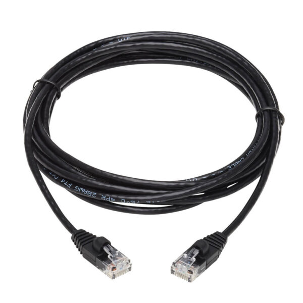 Tripp Lite series Cat6a 10G Snagless Molded Slim UTP Ethernet Cable (RJ45 M/M), Black, 10 ft. (3.05 m)