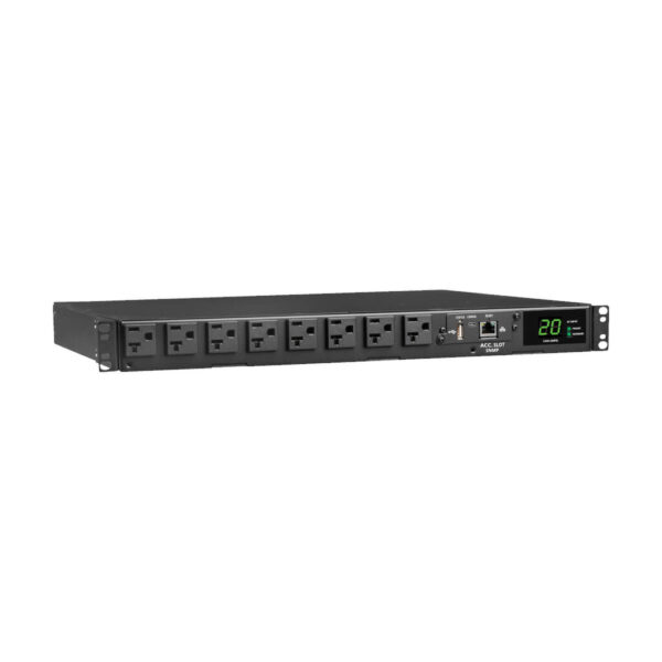 Tripp Lite series 1.92kW 120V Single-Phase ATS/Monitored PDU - 16 5-15/20R Outlets, Dual L5-20P/5-20P Inputs, 12 ft. Cords, 1U, TAA