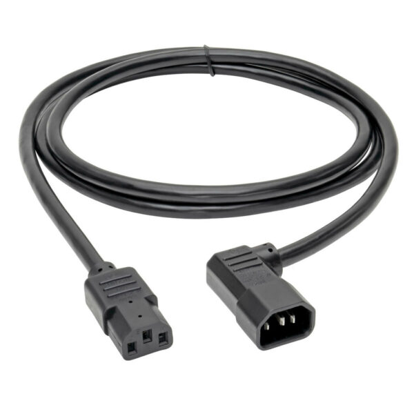 4e16586e785e21164e27a7020203bd61 Tripp Lite series Heavy-Duty PDU Power Cord, C13 to Left-Angle C14 - 15A, 250V, 14 AWG, 6 ft. (1.83 m), Black
