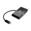 Tripp Lite series USB-C to VGA Adapter with USB 3.x (5Gbps) Hub Ports and 60W PD Charging, Black