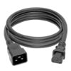 Tripp Lite series C20 to C13 Power Cord for Computer - Heavy-Duty, 15A, 100-250V, 14 AWG, 7 ft. (2.13 m), Black