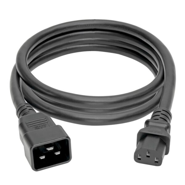 Tripp Lite series C20 to C13 Power Cord for Computer - Heavy-Duty, 15A, 100-250V, 14 AWG, 7 ft. (2.13 m), Black