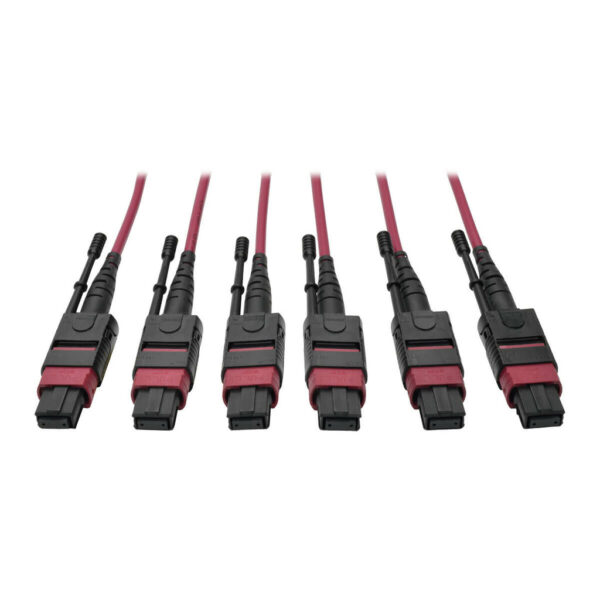 4e8d45e45b50b2294fd78ed9f6e49645 Tripp Lite MTP/MPO Multimode Base-8 Trunk Cable, 24-Strand, 40GB/100GB, 40/100GBASE-SR4, OM4 Plenum-Rated (3xF/3xF), Magenta, 23 m - N858-23M-3X8-MG