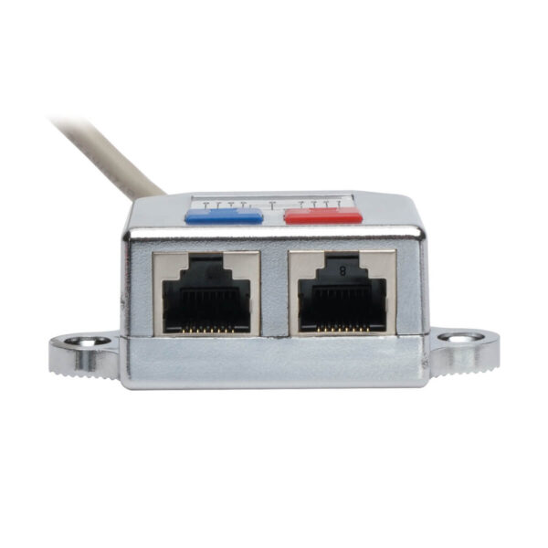 Tripp Lite series 2-to-1 RJ45 Network Signal Splitter (M/2xF) - 10/100 Mbps Ethernet, Cat5/Cat5e, 6 in. (15 cm)