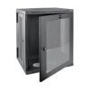 Tripp Lite series SmartRack 15U Low-Profile Switch-Depth Wall-Mount Half-Height Rack Enclosure, Clear Acrylic Window, Hinged Back