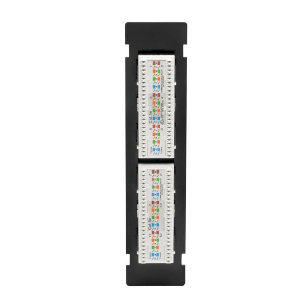 Tripp Lite series Cat5e Wall-Mount 12-Port Patch Panel - PoE+ Compliant, 110/Krone, 568A/B, RJ45 Ethernet, TAA