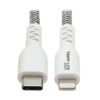 4f0f57cad7dc24056903de2d355f4213-1 Tripp Lite series Heavy-Duty USB-C to Lightning Sync/Charge Cable, MFi Certified - M/M, USB 2.0, 6 ft. (1.83 m)