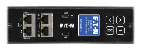 Eaton Universal-Input Metered PDU G4, 208V and 415/240V, 24 Outlets, Input Cable Sold Separately, 0U Vertical