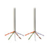 Tripp Lite series Cat5e 350 MHz Solid Core Plenum-Rated (UTP) PVC Bulk Ethernet Cable - White, 1000 ft. (304.8 m), TAA
